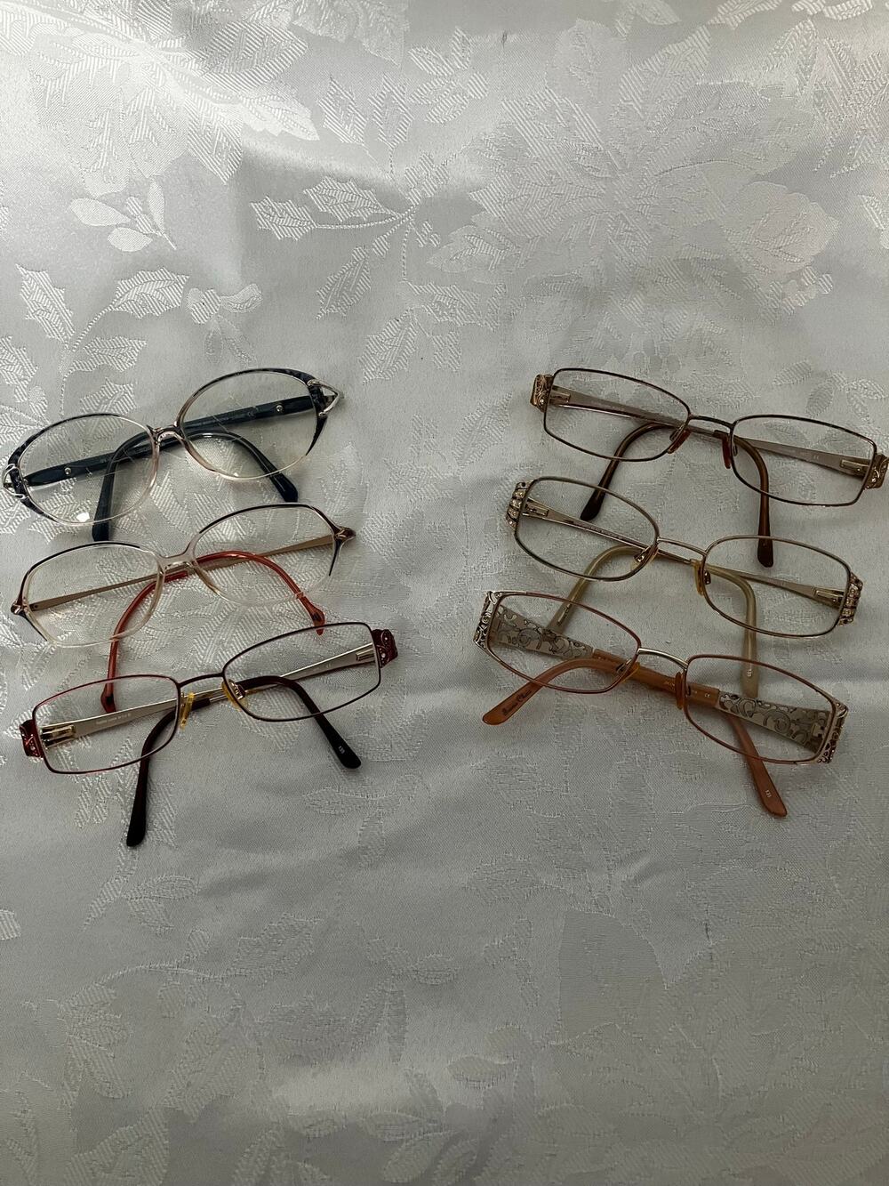 6 Vintage Womens Eyeglass Frames Lot Sophia Loren Austria Repair Collectors